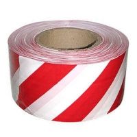 Лента сигнальная 50мм х 150м бело-красная (24)