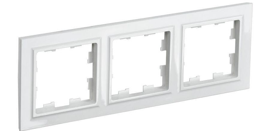 Рамка 3-м BRITE РУ-3-БрБ бел. IEK