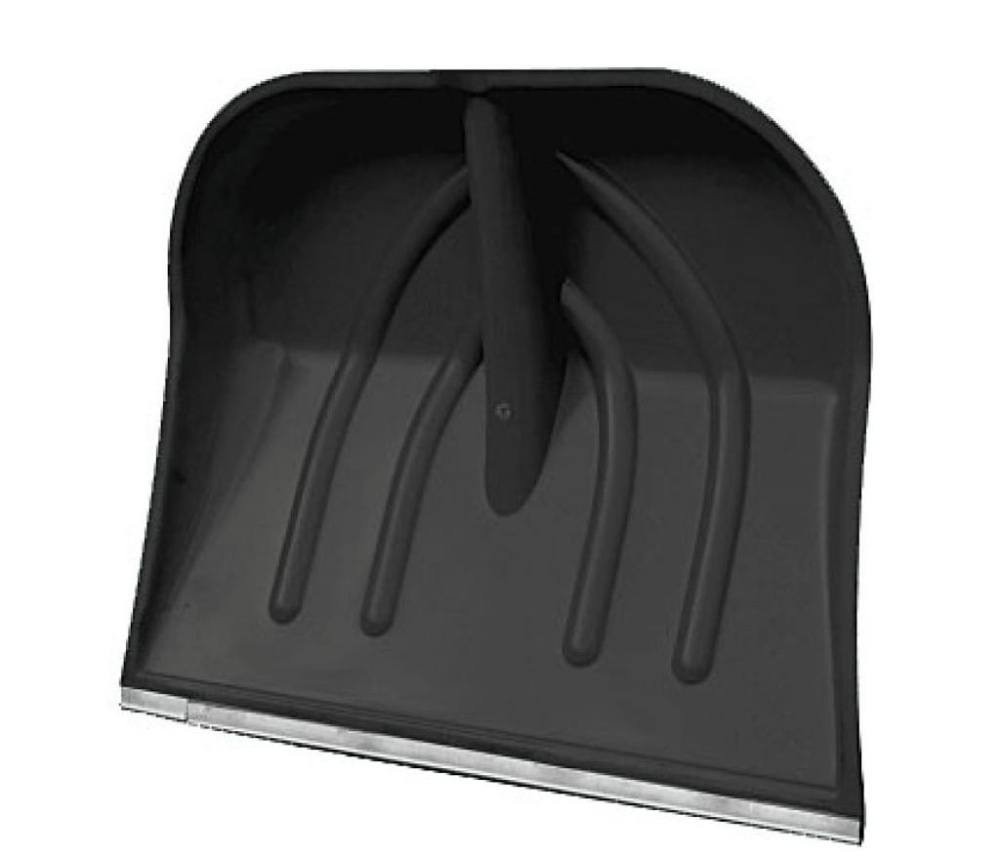 Лопата снеговая 410х460 пластмассовая с планкой без черенка