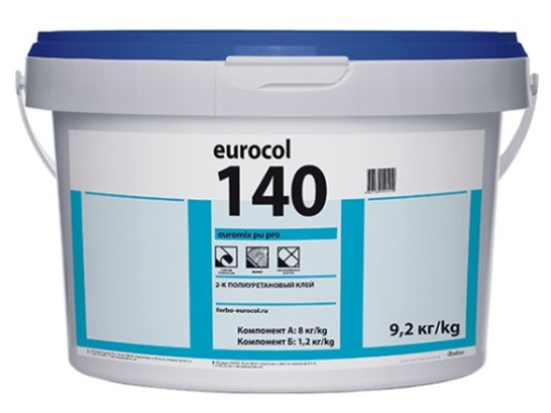 Клей двухкомпонентный Forbo Eurocol 140 Euromix PU Pro 2К ПУ клей (9,2кг)