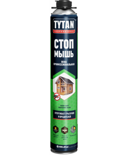 Пена монтажная профессиональная Tytan СТОП МЫШЬ (0,750л) /12