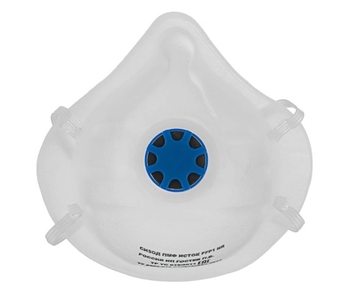 Полумаска фильтрующая формованная модель "Исток" с клапаном выдоха FFP1 NR