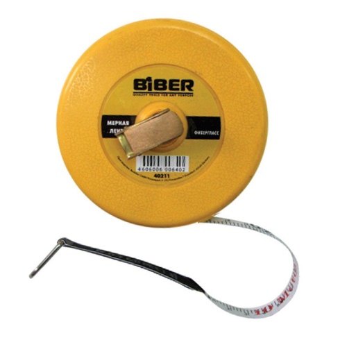 Мерная лента фиберглассовая 30м (60) 40213 БИБЕР