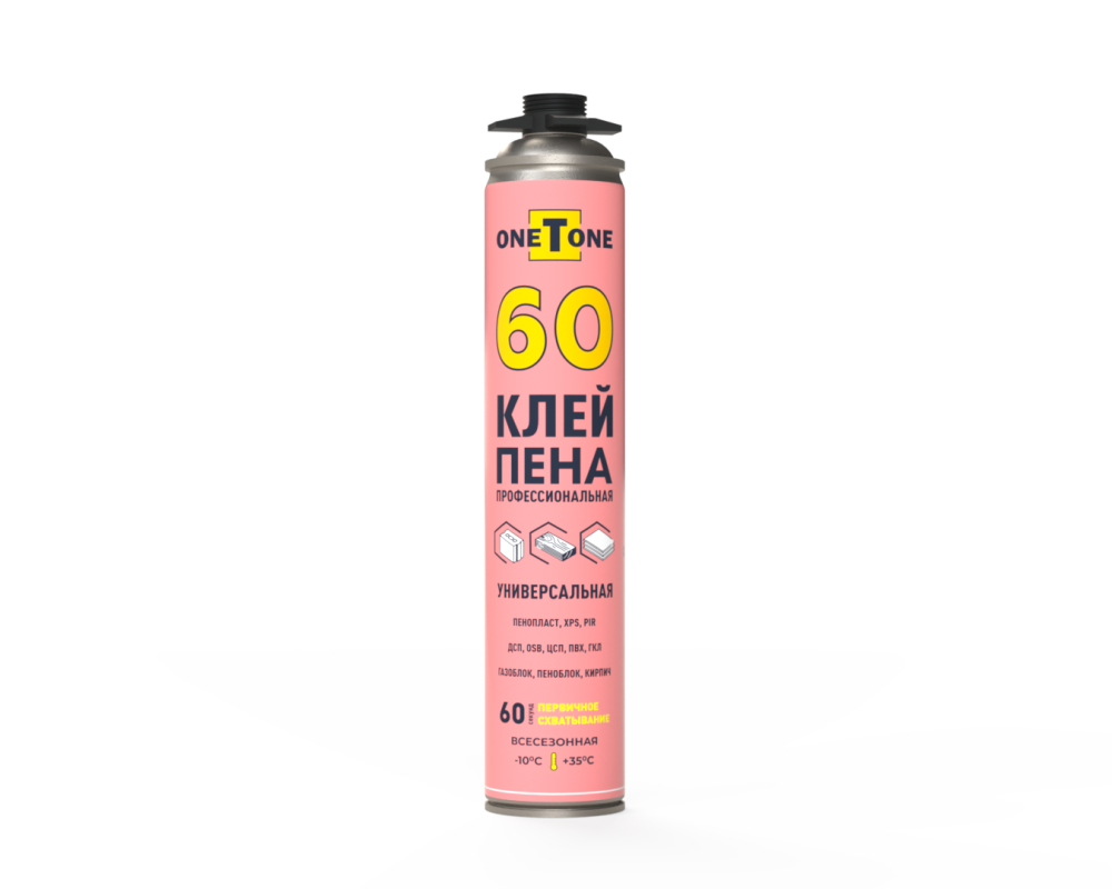 Клей-пена профессиональная oneTone 60 всесезонная 1000мл